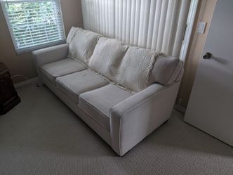 Light Neutral Three-Seat Sofa