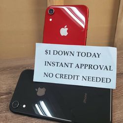 Apple IPhone XR 64gb    UNLOCKED  - NO CREDIT CHECK $1 DOWN PAYMENT OPTION  3 Months Warranty * 30 Days Return *