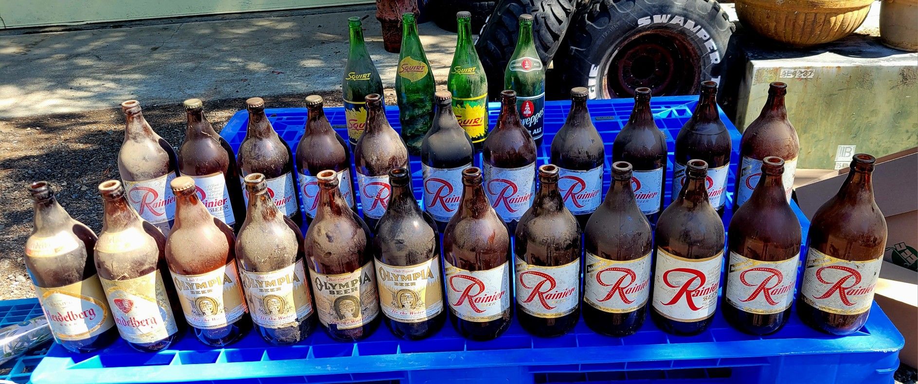 1950's Rainier, Heidelberg & Olympia 1qt Beer Bottles 1(contact info removed) Rare To Find All For $100