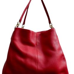 Coach Phoebe Pebbled Leather Satchel 