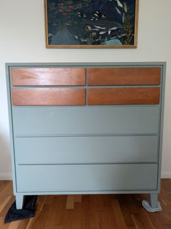 Conant Ball Midcentury Modern Solid Birch Wood 7 Drawer Dresser, by Leslie Diamond