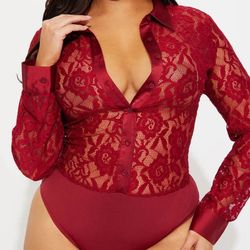 Brand New Classy Red Bodysuit