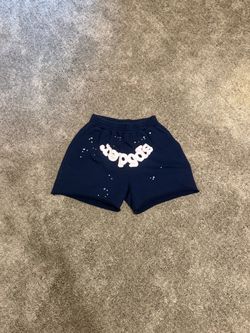 Navy Blue Sp5der Shorts