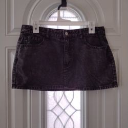 Black Jean Skirt
