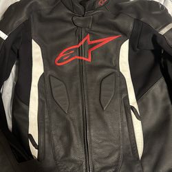 New Alpinestars Leather Jacket Size 44 U.S. 54 Euro