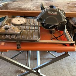 Ridgid Wet Tile Saw With Stand