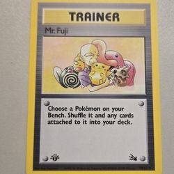 Pokémon TCG Mr. Fuji – Fossil 1st Edition 58/62 – Rare Trainer Card 