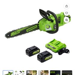 Chainsaw 14”  (batteries And Charger Included ) Brand New 