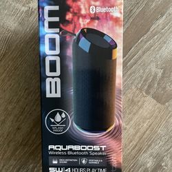 Tzumi Aquaboost Boom Wireless Bluetooth Speaker Water Resistant 4 hrs 