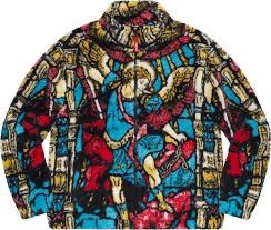 Supreme Saint Michael Fleece Jacket Medium Multicolor White Colorway