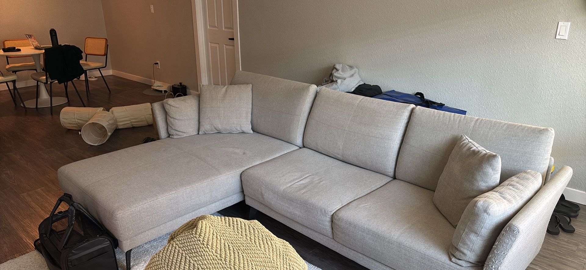 Moving!!! 2-piece Grey Sofa with Chaise