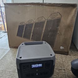 516w Ecoflow river 2 Portable Power Station With 100w solar panel