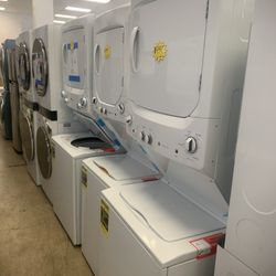 New Scratch And Dent GE 27”electric Laundry Center 6 Months Warranty 