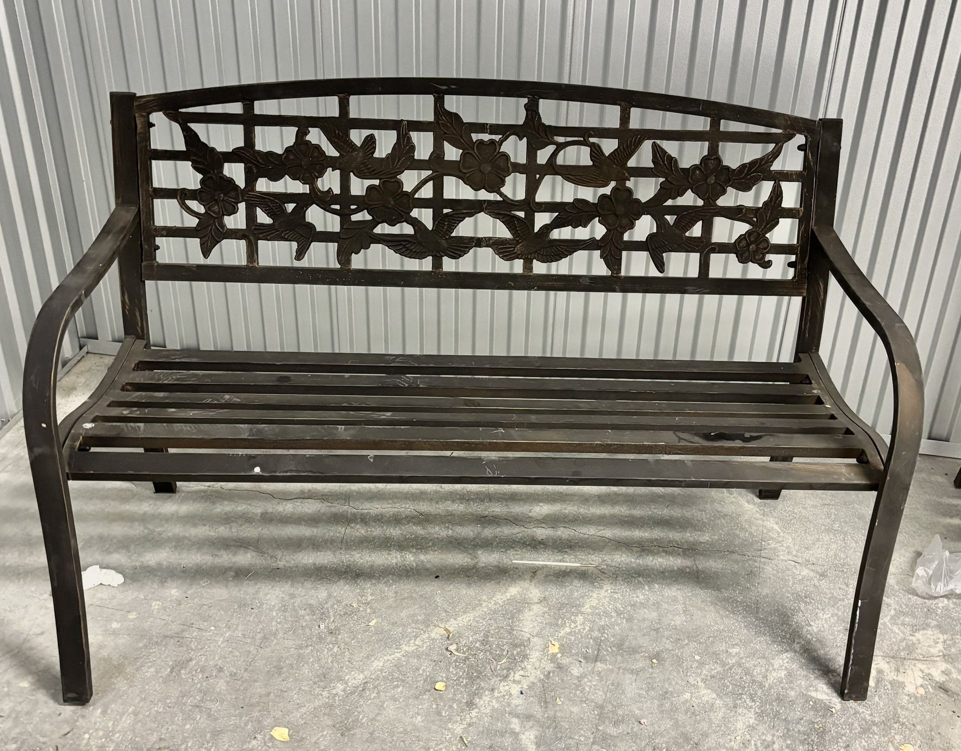 Outdoor Raised Steel Bench