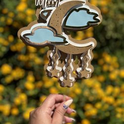 Over The Moon Boho Cake Topper