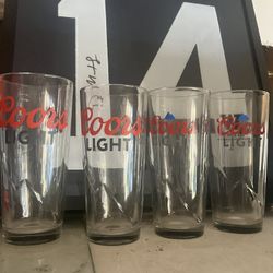 Coors Light Beer Glasses 