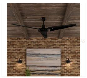 Industrial 60 in. Indoor/Outdoor Black Ceiling Fan with Wall Control - New