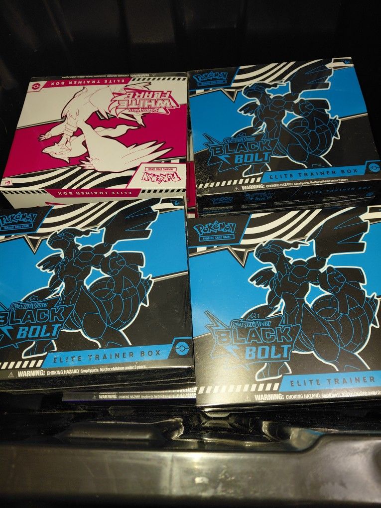 8 Black Bolt Elite Trainer Boxes Pokemon New Sealed Tcg 