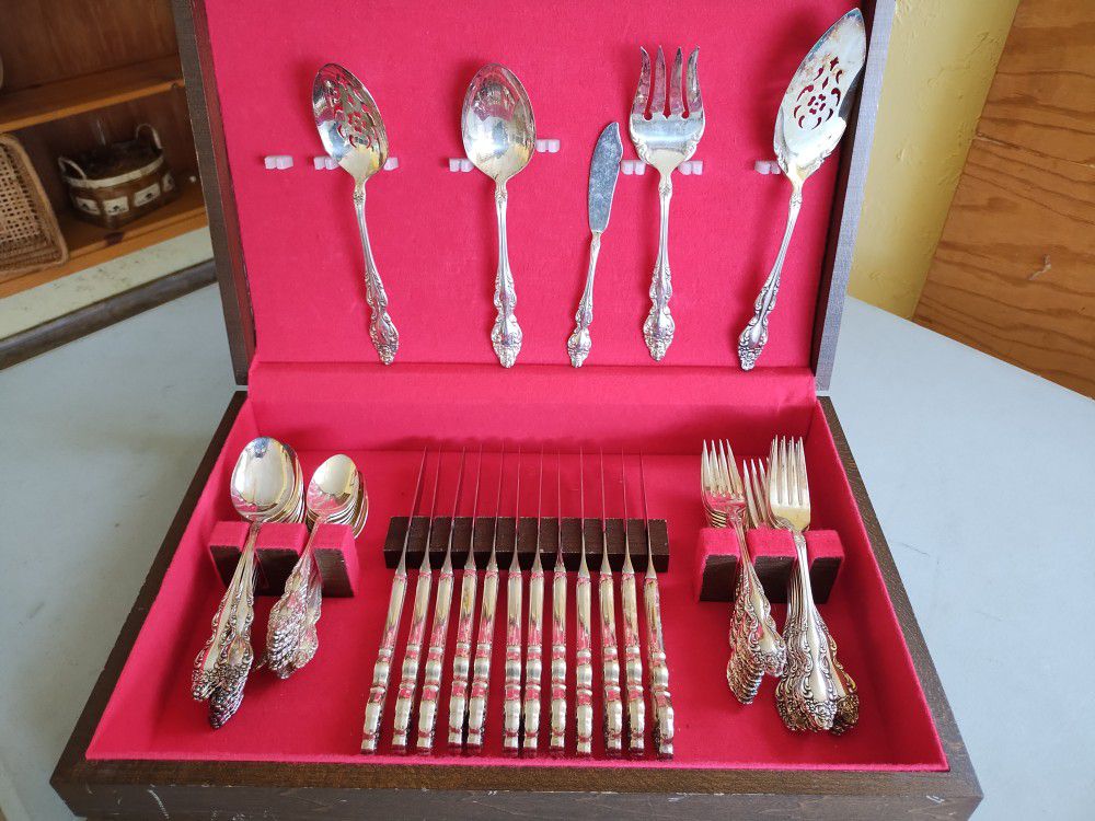 Silver Plated Silverware,Service Of 12