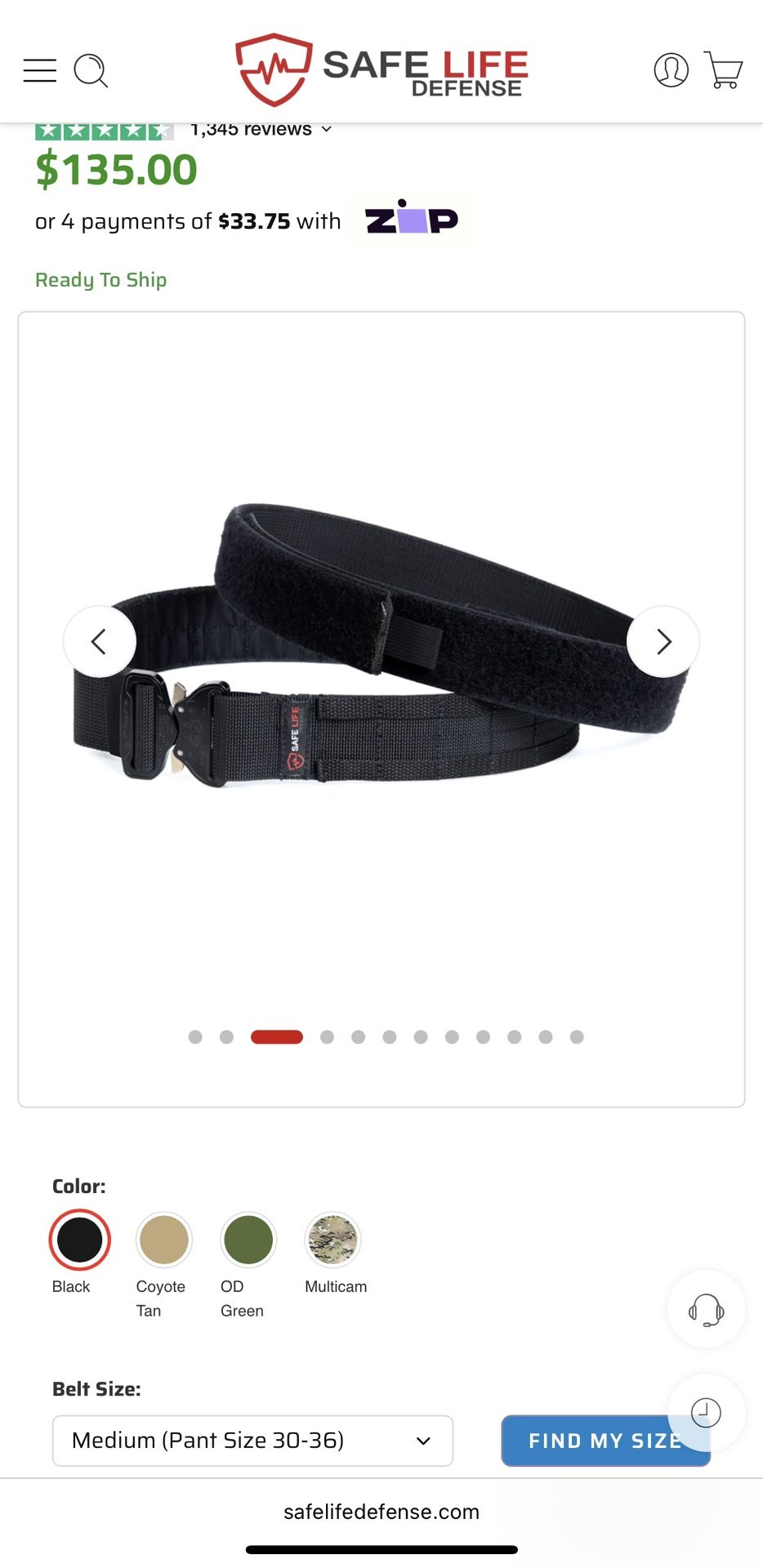 Tactical Duty belt / Triple mag Holster