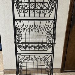 Metal Stand With Baskets