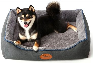 Orthopedic Pet Bed, Washable cover - Dog, Blue/Grey