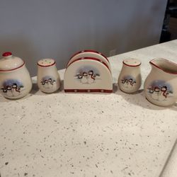 5 Piece Winter Christmas Table Set 