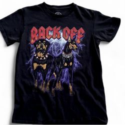 Y2K Black Back Off graphic tee #punkrock
