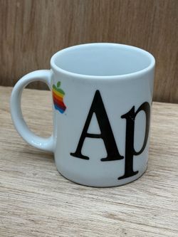 Vintage Ceramic Apple Computer - Steve Jobs - Rainbow Logo - Coffee Cup/Mug