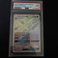 psa 9 blaziken full art rainbow secret rare from sun and moon