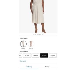Brand New London Times Women's Diamond Lace Below Knee Halter Dress