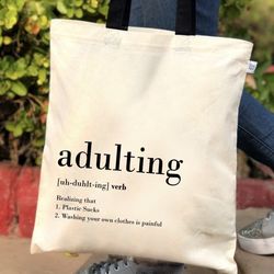 Ecoright Aesthetic Tote Bag - Adulting