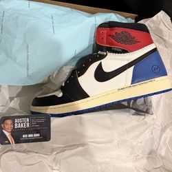 NEW UNION X FRAGMENT x Air Jordan 1 Retro High Varsty Red Sprt Royal Men Size 14 🔥