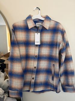 Men's Heavyweight Flannel Long Sleeve Button-Down Shirt - Goodfellow & Coâ„¢ Sky B
