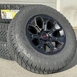 17" Wheels 265/70R17 Tires TRD PRO Toyota 4runner Tacoma Tundra Rims FJ Cruiser Sequoia Lexus GX460 GX470 GX Black Bronze 6x139.7