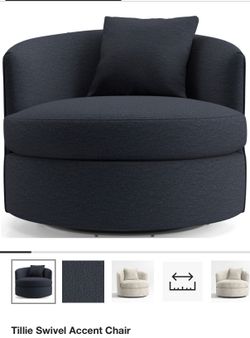 Crate & Barrel Tillie Swivel Chairs (2)