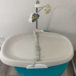 Skip Hop Baby Changing Pad Nursery Style Wipe-Clean Contoured with Cushioned Foam, Non-Skid Base, Built-in Safety Belt & Tuck-Away Toy Bar, Grey