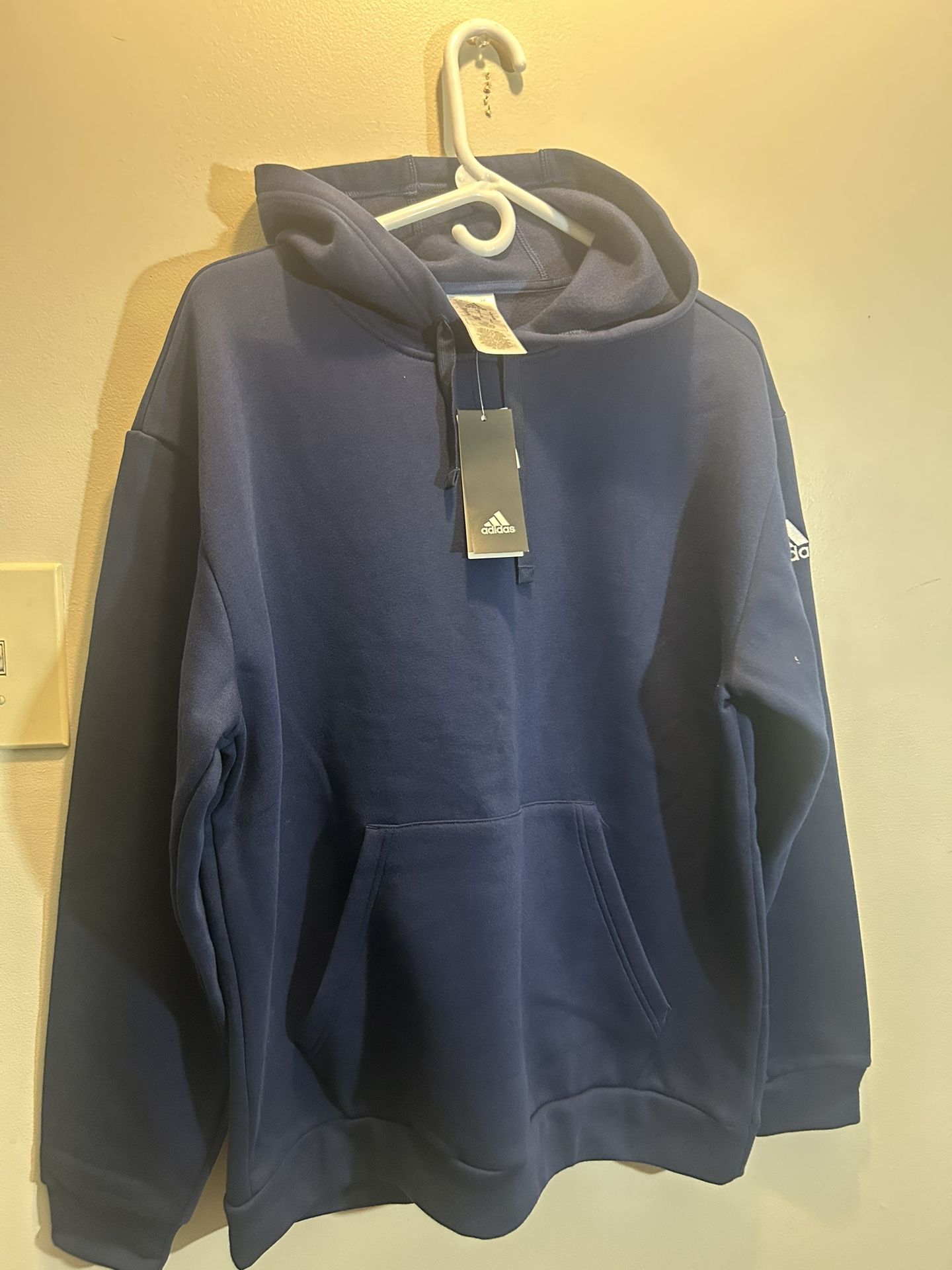 NEW BLUE ADIDAS HOODIE SIZE-MD MENS
