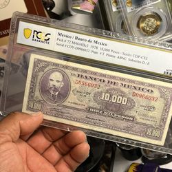 1978- Mexico 🇲🇽 Banco De Mexico 🇲🇽 $10.000 Pesos Serie CDY 14-15 Don Matias Romero 