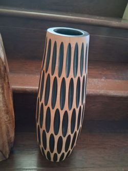 Decorative Handcrafted Wood Vase
