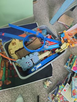 Tote Full Of Hot Wheels Tracks