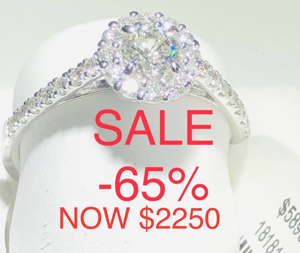 Engagement Ring Diamond Ring Natural Diamonds 💎 ❤️LIQUIDATION SALE-65% CHECKED & APPRAISED BY THE GEMOLOGICAL INSTITUTE NEW YORK SEE APPRAISAL