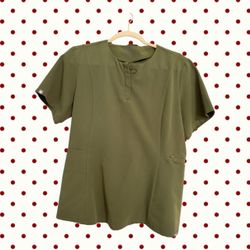 FIGS Olive Green Scrub Top and bottom set
