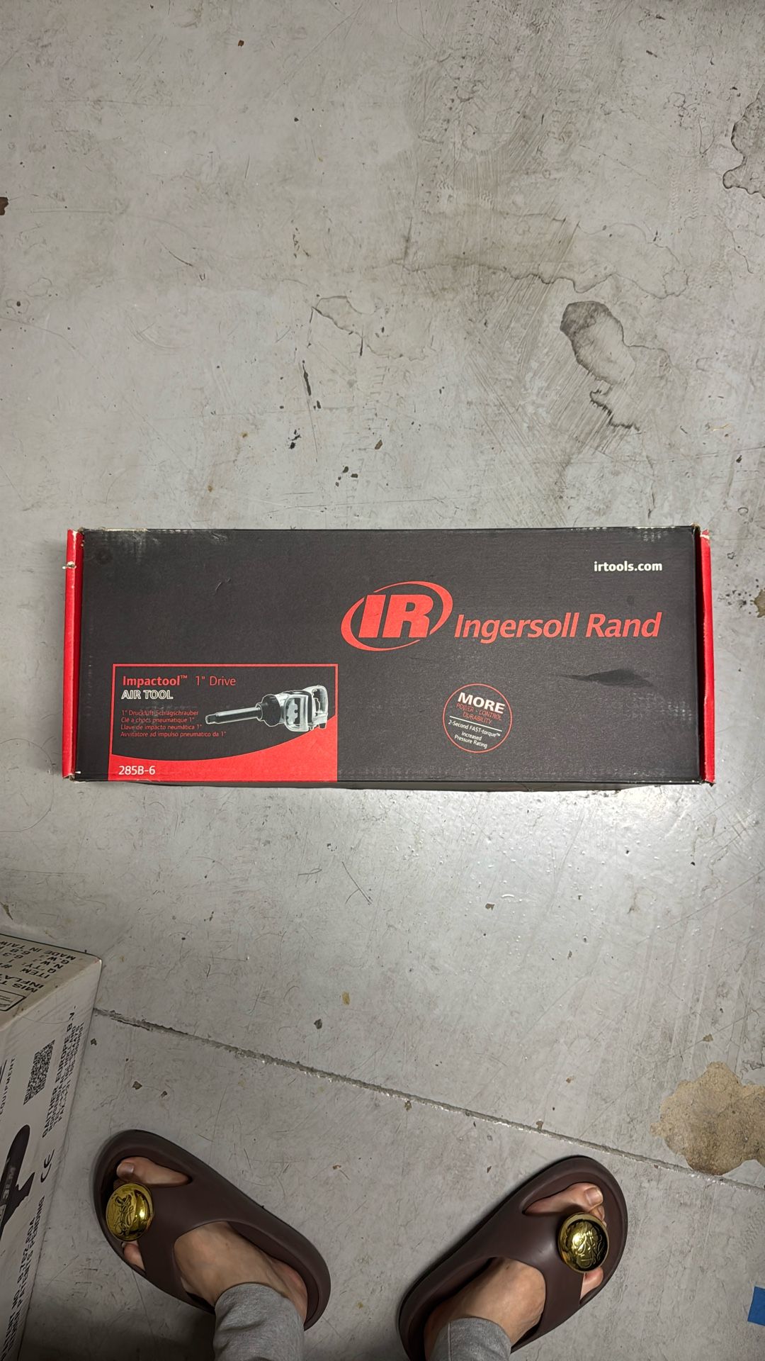 Ingersoll Rand 285B-6 1-Inch Cordless Pneumatic Impact Wrench with 6-Inch Extended Anvil and 2 Handles