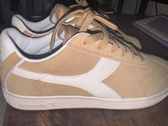 Diadora Mens Kick Lace Up Shoes - Beige Size 8