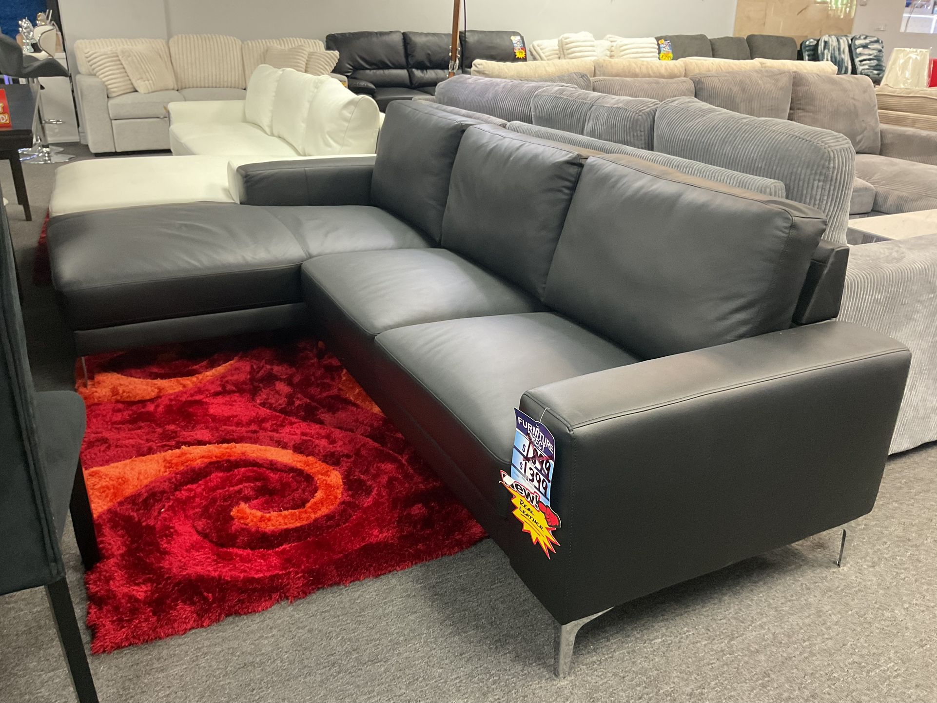 ‼️TAX SEASON SALE FURNITURE 🔥BLACK SECTIONAL 30%OFF RETAIL 🤩🇺🇸