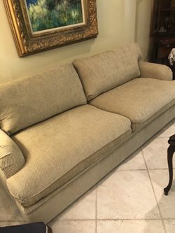 BERNHARDT beige sofa