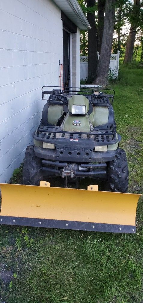 Polaris Sportsman 500 With Plow. Sold AS-IS