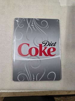 Diet coke Coca Cola Soda Faux vintage metal sign