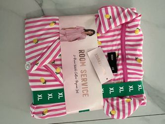 2-Piece Notch Collar Pajama Set XL